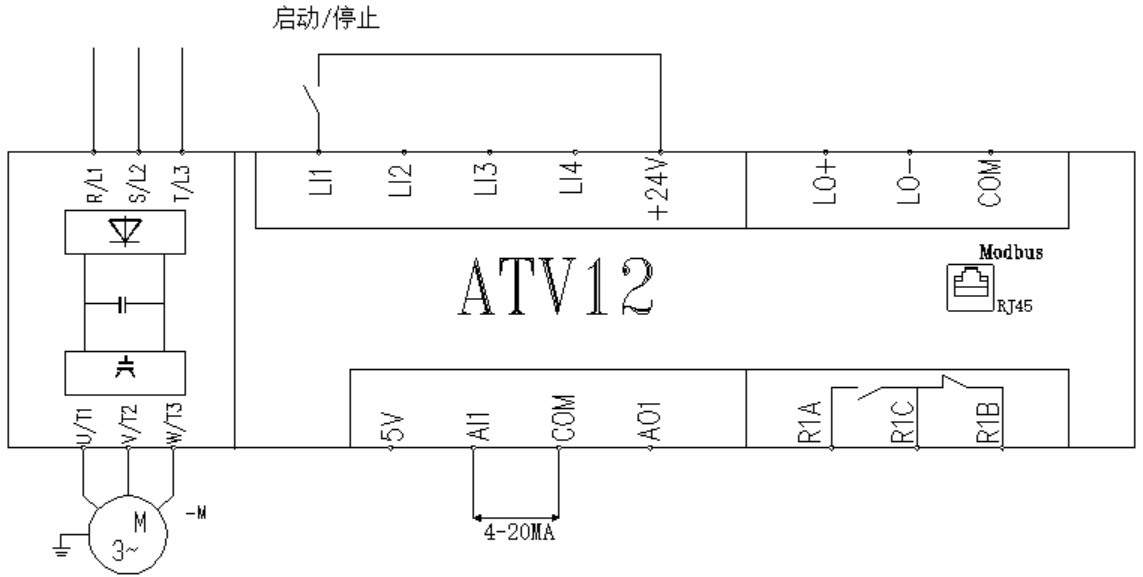 ATV12变频器端子启停